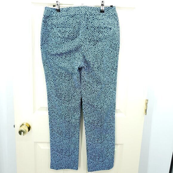 Boden Richmond 7/8 Stretch Twill Mini Dot Mid-Rise Ankle Pants US 6/UK 10 Blue - Picture 3 of 16